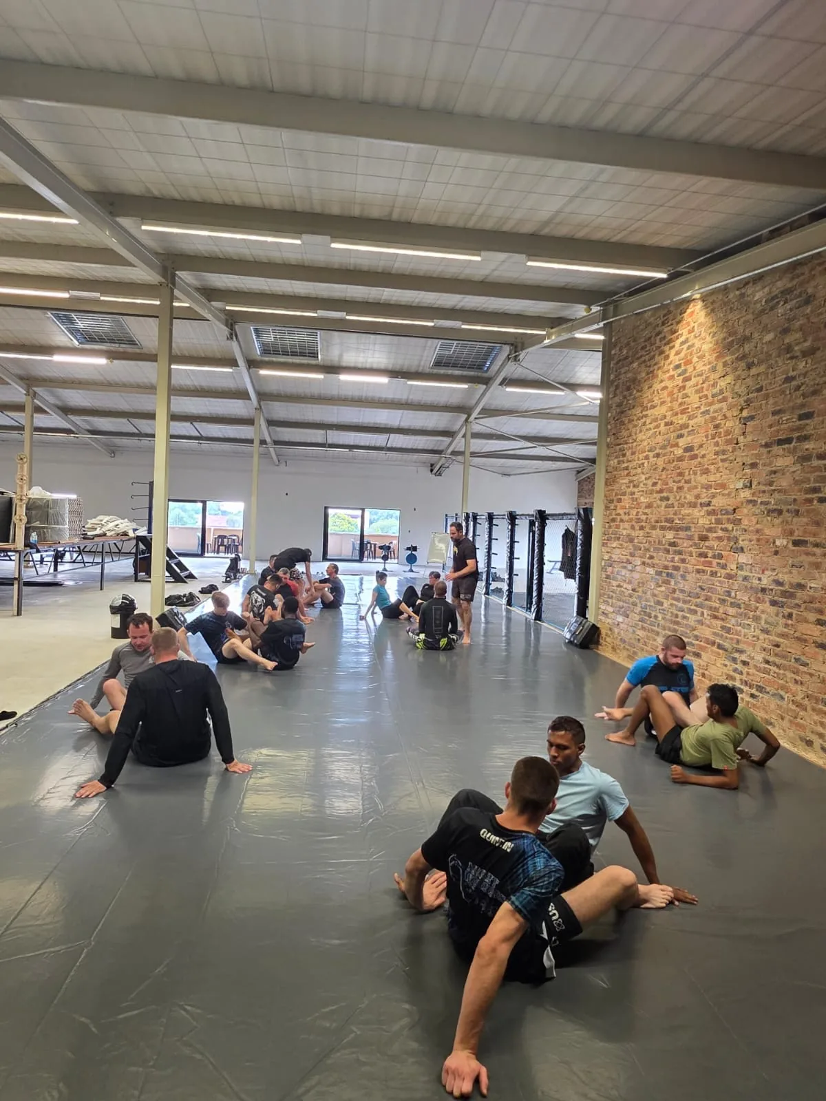 Grappling on the mats at Mighty Warriors