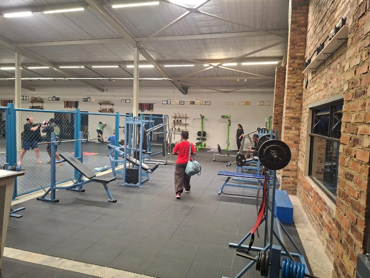 The weights room at Mighty Warriors